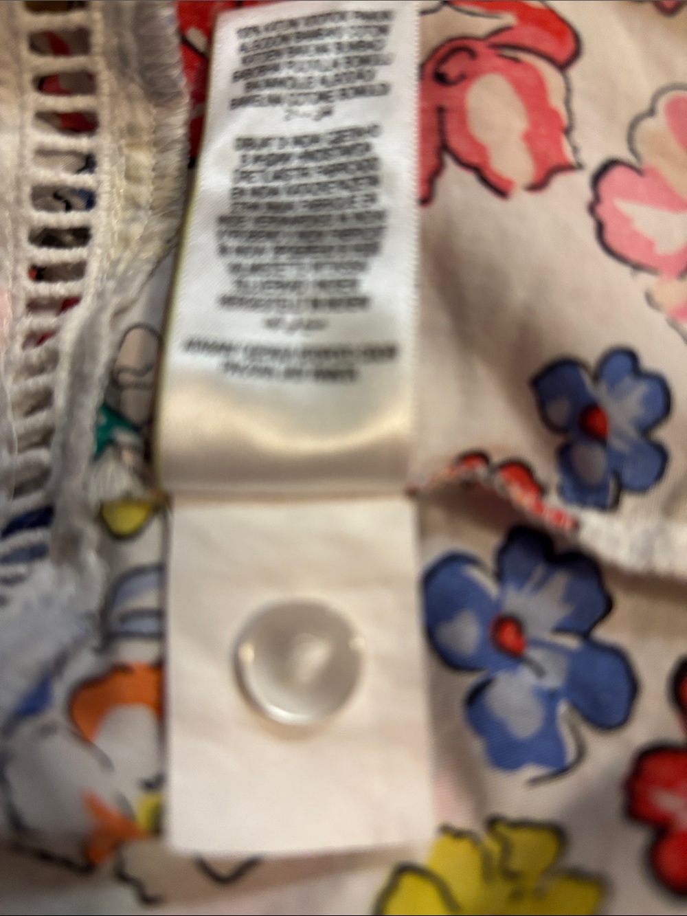 Floral Ruffle Yoke Blouse in Multicolor 100% cotton - Picture 5 of 5